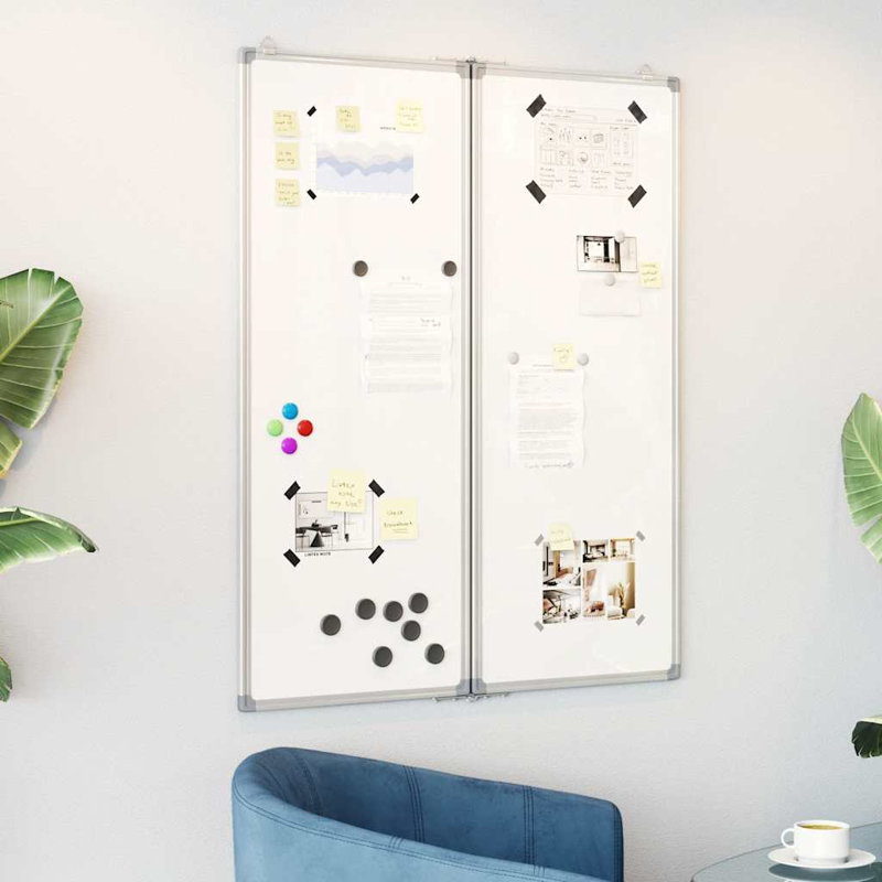 Wall Reversible Whiteboard, 100 cm x 80cm x 1.7cm