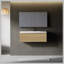 Meuble-lavabo mural 42 po avec lavabo flottant 42 po avec tiroir à fermeture en douceur et lavabo blanc brillant