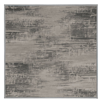 Tapis abstrait gris lavable à la machine
