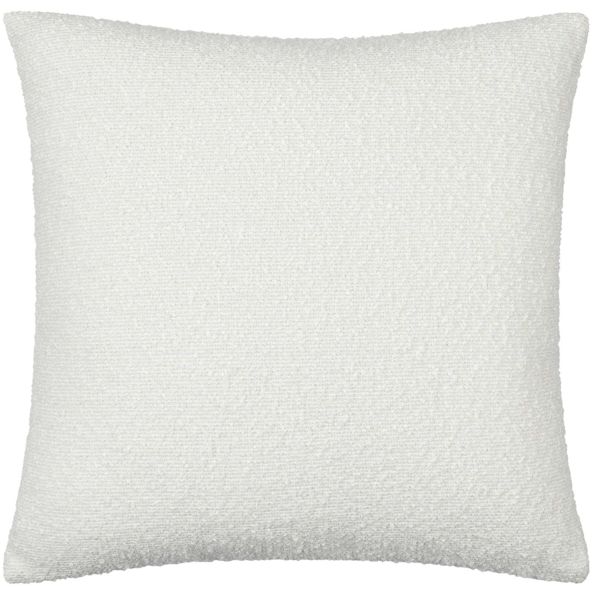 Amalfi Boucle Throw Pillow, White, 20" x 20", Polyester/Polyfill