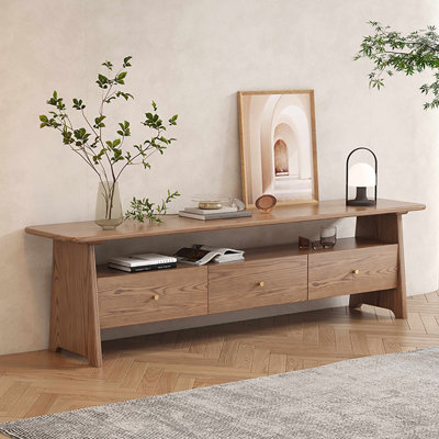 Modern simple solid wood TV cabinet