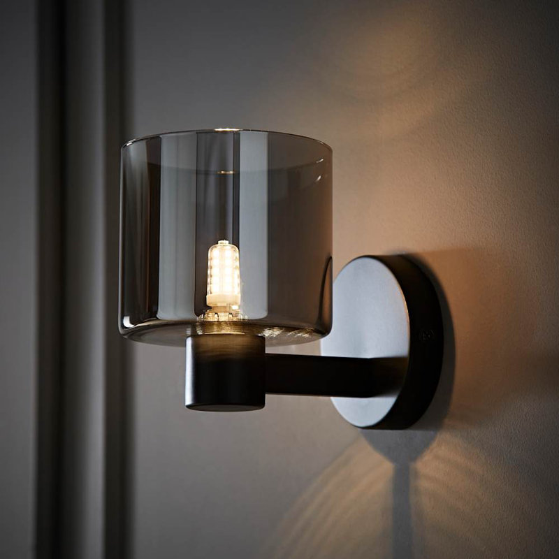 Alfiere Armed Sconce, Matte Black, 2, 11cm H x 13cm W x 17cm D