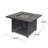 SQUARE IRON FIRE PIT - 50000BTU