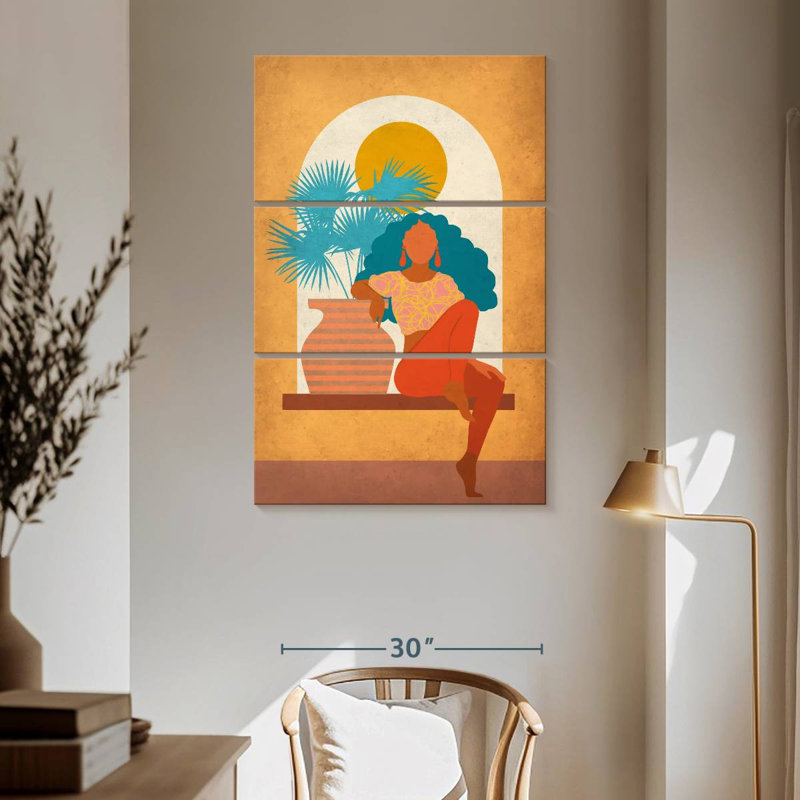 Leisha Boho Posing Beauty, 65" H x 42" W