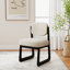 Chaise de salle à manger unie, en tissu respirant avec housse souple, fauteuil, pour salle à manger/bureau, ensemble de 4.-994854660-994854663