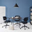 Chaise de bureau de conférence réglable avec roulettes, siège et dossier rembourrés