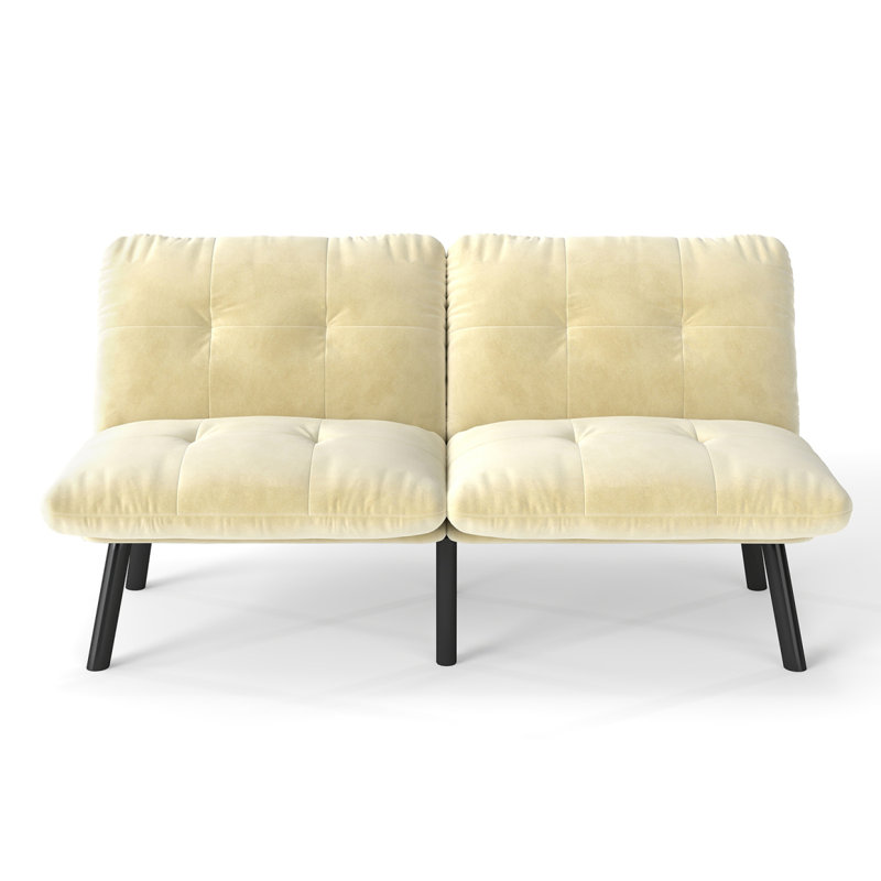 Convertible Folding Modern Sofa Bed, Cream