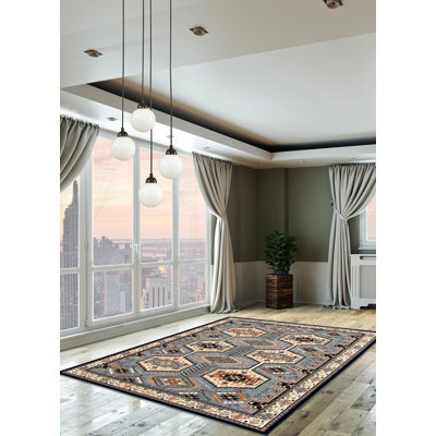 Tapis oriental turquoise / beige Agenore