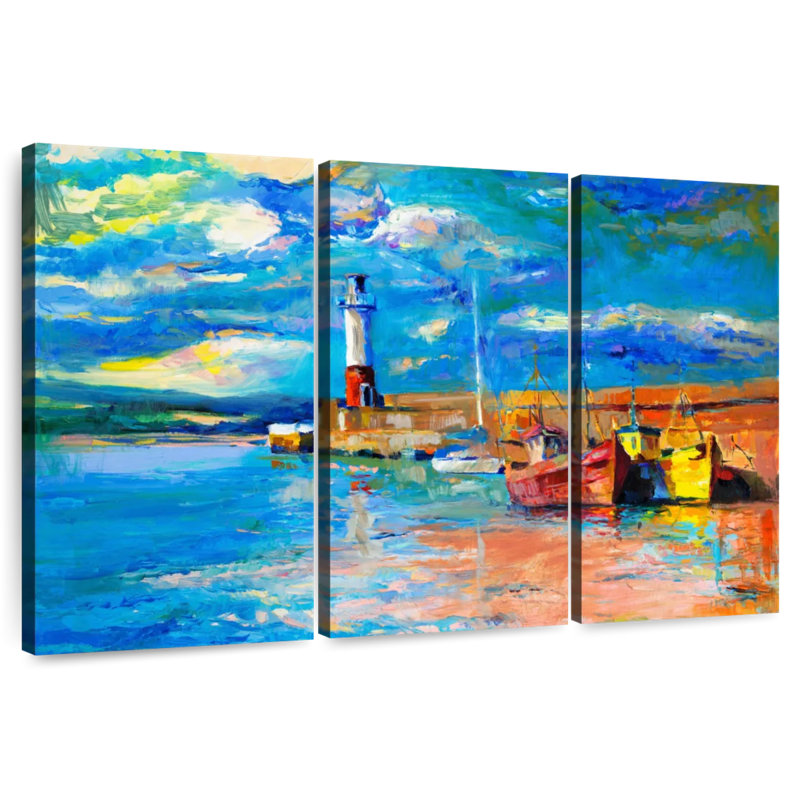 Aletra Lighthouse Sunset View, 48" H x 74" W