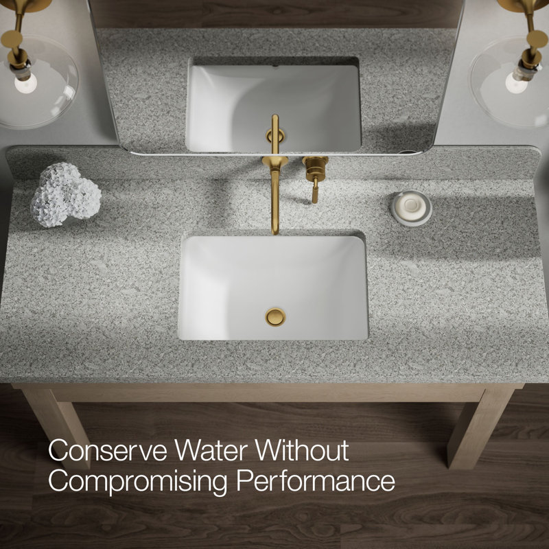 Tone Wall-Mount Single-Handle Bathroom Sink Faucet, Vibrant Brushed Moderne Brass