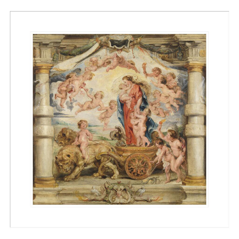 «The Triumph of Charity» par Peter Paul Rubens, impression giclée encadrée, H 23,5 po x l 23,75 po