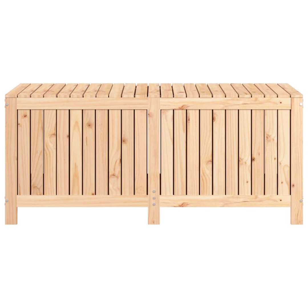 Rosalind Wheeler Damariyon 147cm W 429L Water Resistant Pine Solid Wood Deck Box in Brown