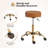Adjustable Salon Stool Brown Gold