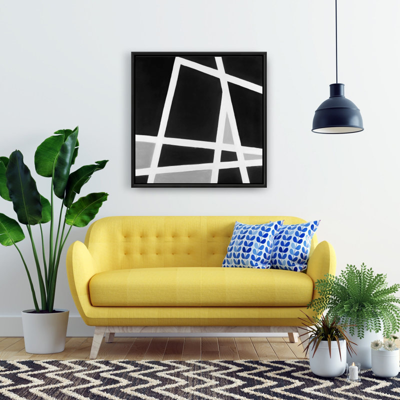 " Black And White Abstract Lines "