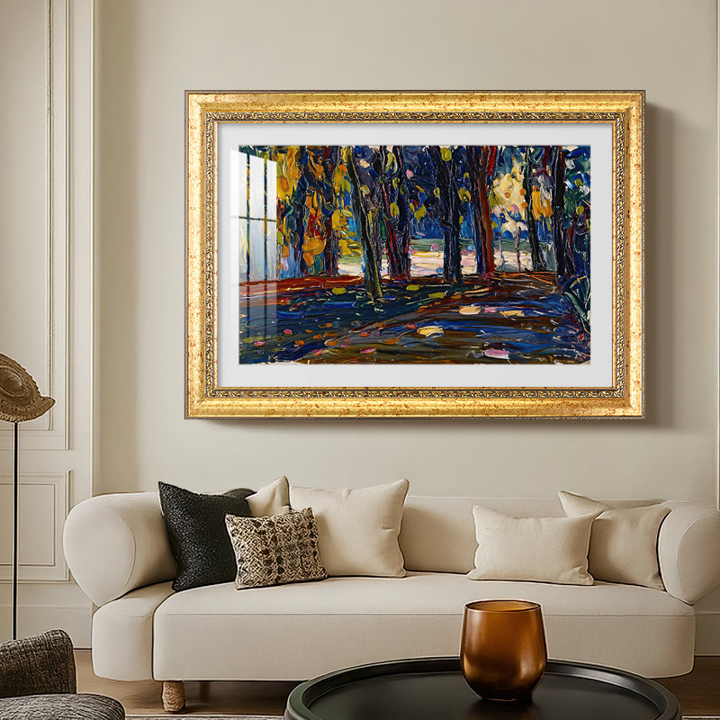Autumn Study, 1908 - Wassily Kandinsky - Toile encadrée sur mesure, Yes, Tuscan Gold Leaf (or Mottled Gold Acanthus), 30X42