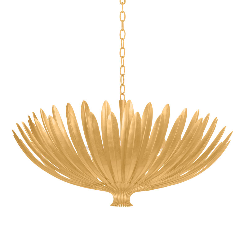 Whitfield Chandelier, Gold, 18.25" H x 35.5" W x 35.5" D, 8 Lights