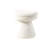 Contemporary Style 1Pc Beige Fabric Round Top Mushroom - Shape Accent Stool With Pedestal Base For Living Space Shearling Like And-1607630131
