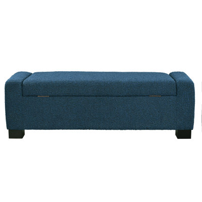 Storage Ottoman Bench with Hinged Lid - Rectangular Design for Seating & Hidden Storage, Durable Fabric Upholstered Footrest for Living Room, Bedroom, by Latitude Run