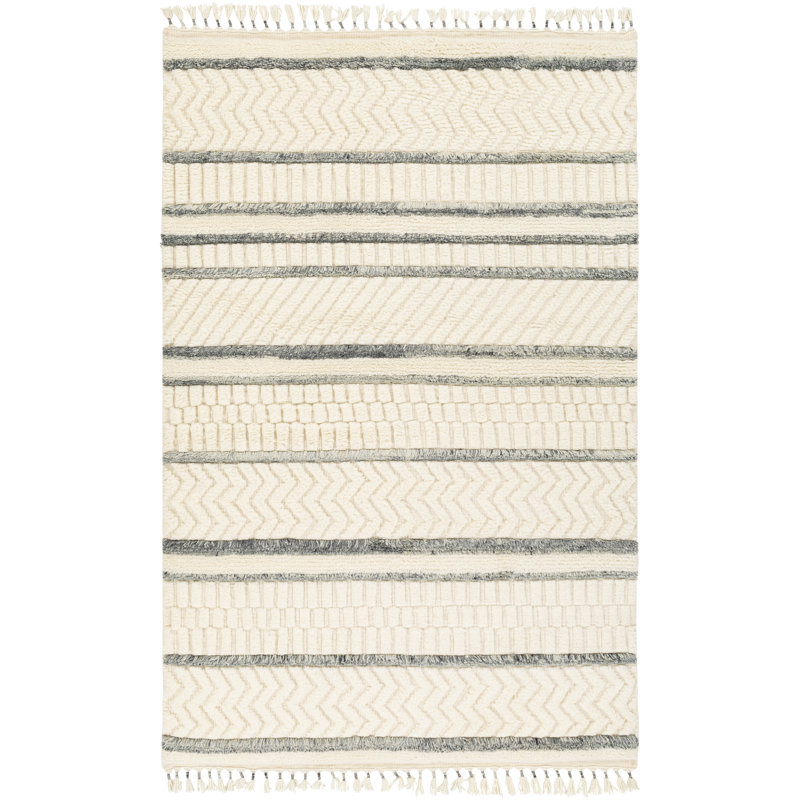 Meknes Wool Floral Area Rug, Rectangle 2' x 3'