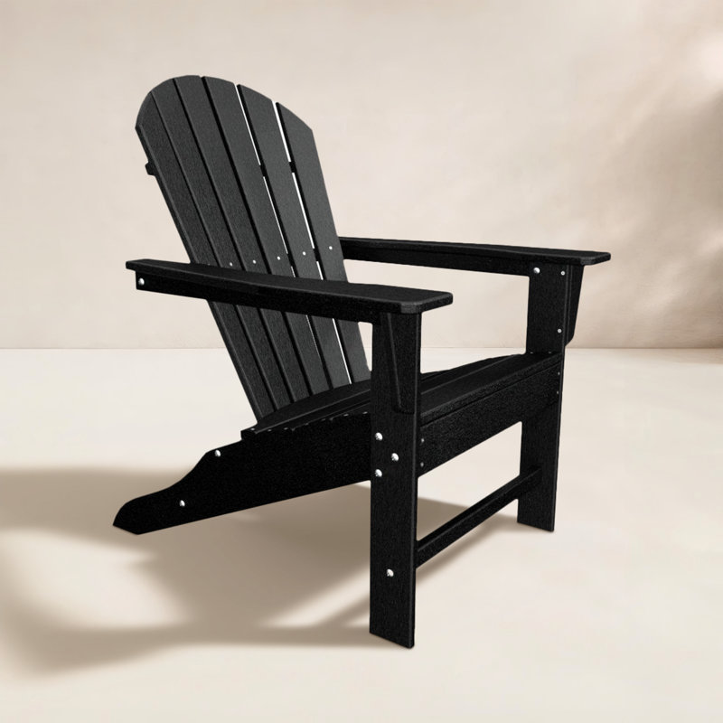 POLYWOOD South Beach Outdoor Adirondack Chair, Black
