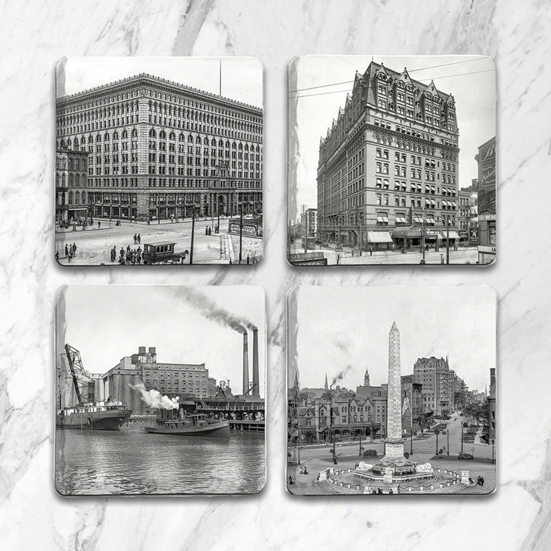 Sous-verre historique en pierre de Buffalo