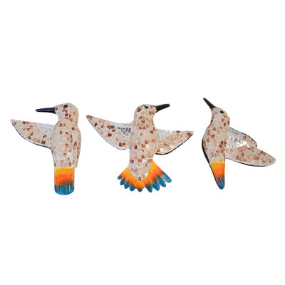 Colibri mosaïque en verre