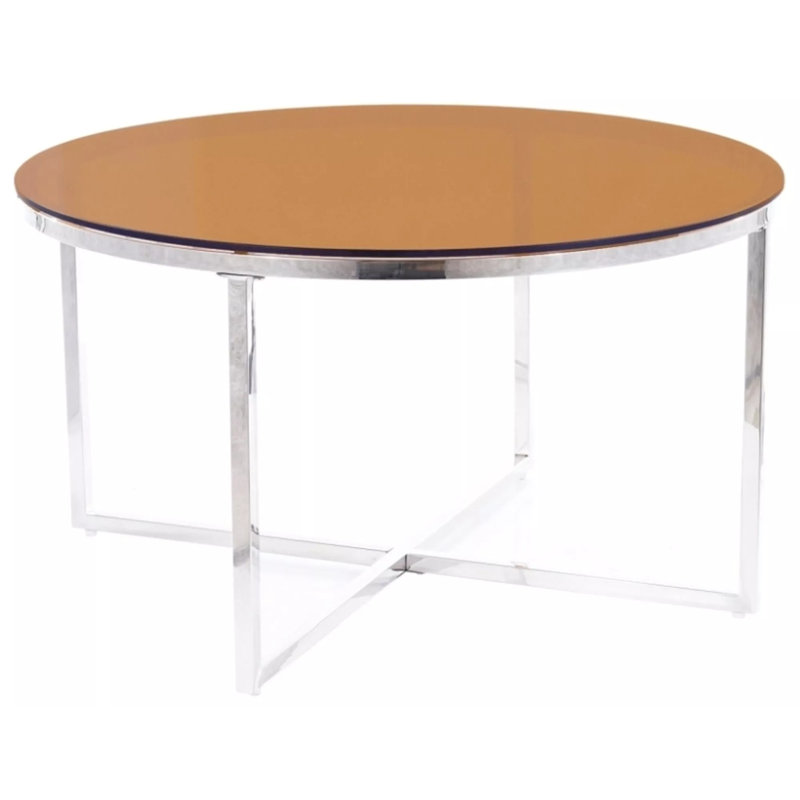 Avelina Cross Legs Coffee Table, 45cm H x 80cm W x 80cm D