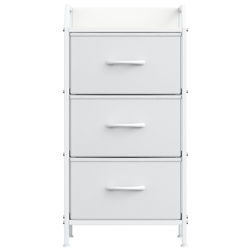 40 cm W Chest of 3 Drawers, White
