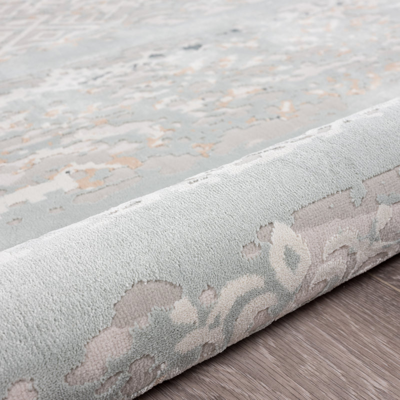 Tapis contemporain à rayures Neutral, Rectangle 1 pi 10 po x 3 pi