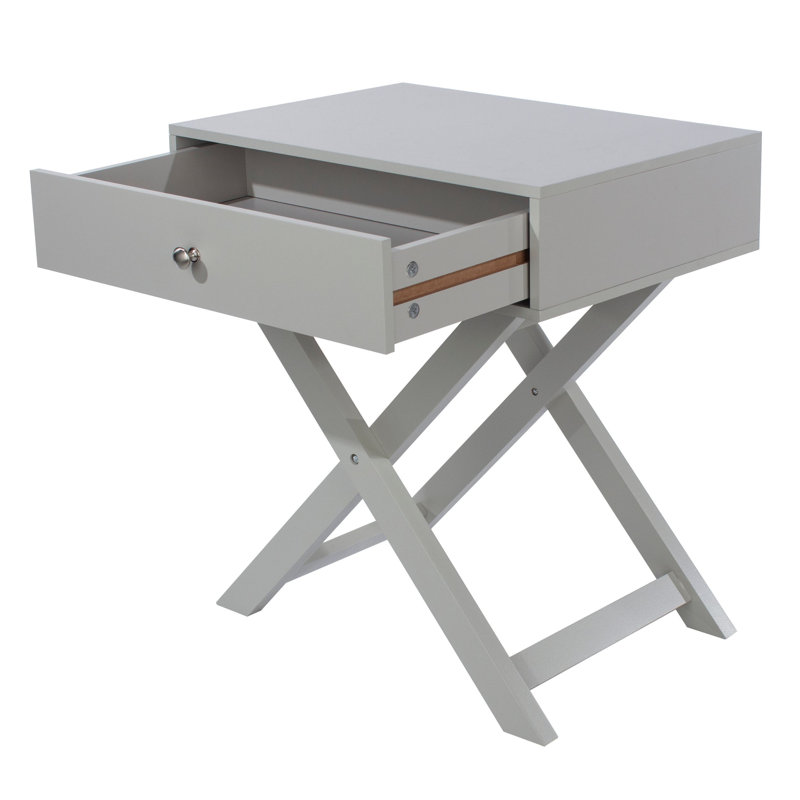 Garo 1 Drawer Bedside Table, Grey