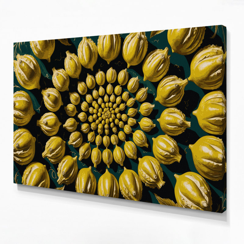 «Fruit Buddhas Hand», art mural sur toile vert citron, H 20 po x l 30 po