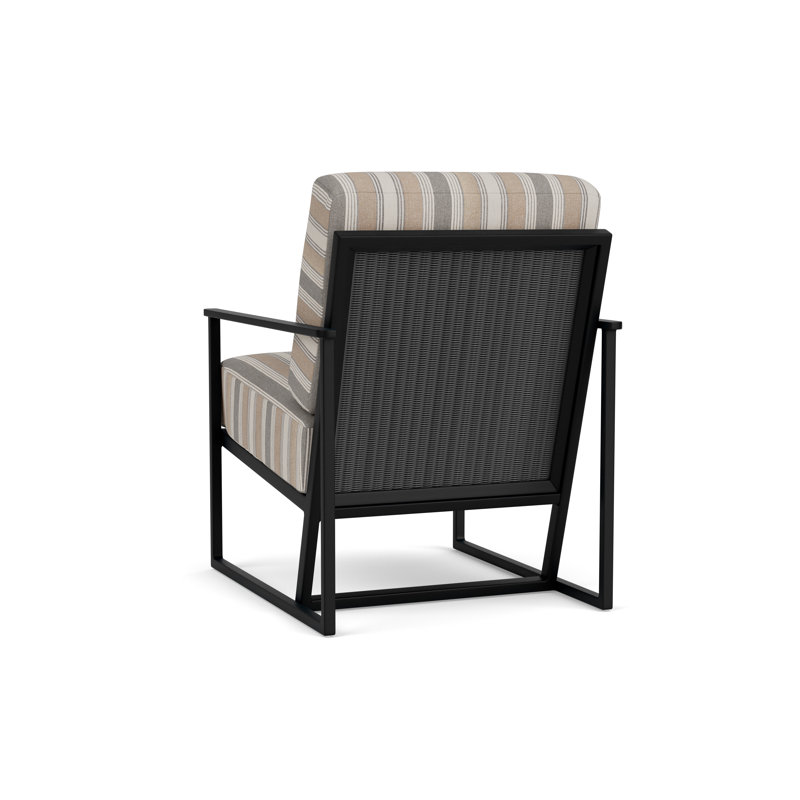 Summit Outdoor Lounge Chair, Ebony, Matte White, Purveyor Pewter