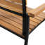 Chaise de patio en bois - et noir, chaise de patio moderne et confortable en bois, option de style minimaliste