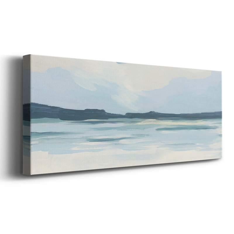 " Cream Coastline I ", 12" H x 30" W x 1.5" D