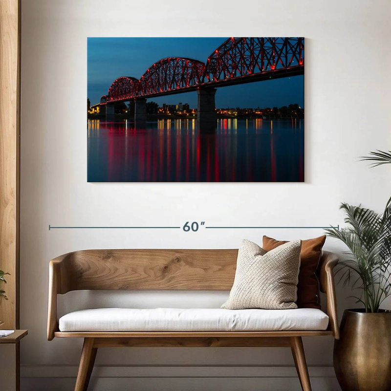 Ravi, pont illuminé à Louisville, H 30 po x l 45 po