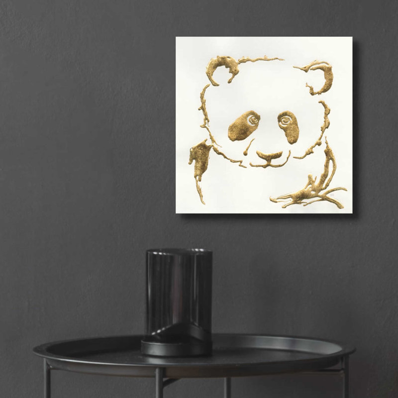 " Gilded Panda " by Chris Paschke, 12" H x 12" W x 0.13" D