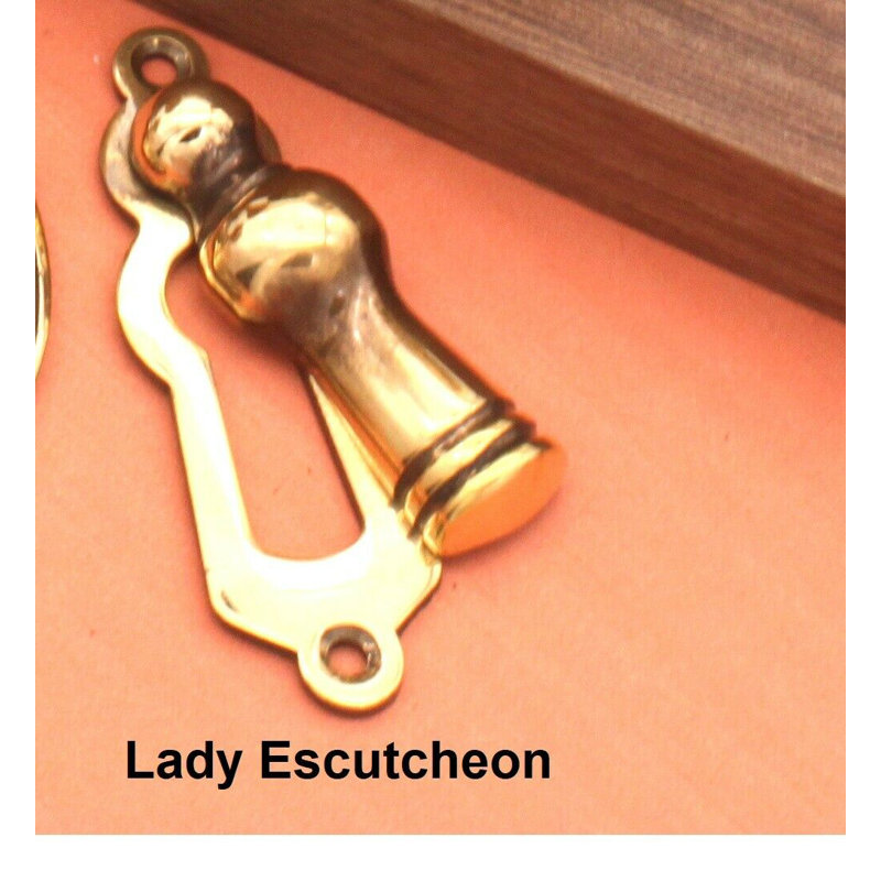 Lady Escutcheon, Aged Brass