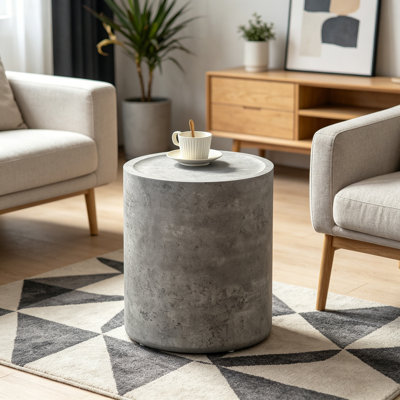 Table de bout ronde avec base robuste