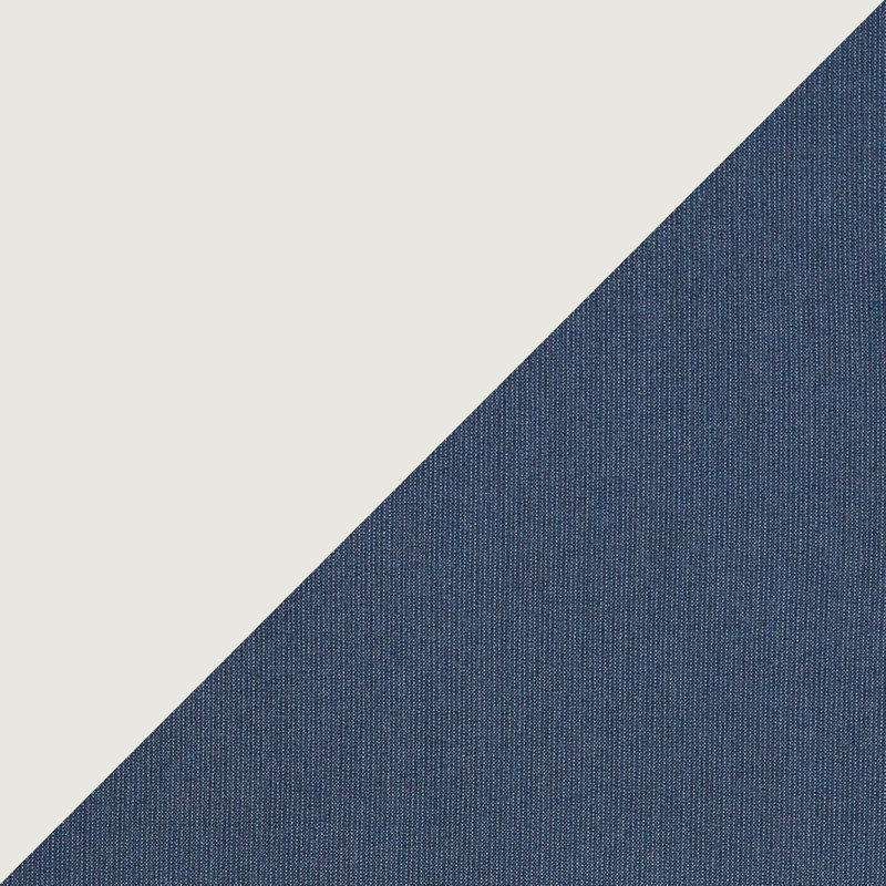 Furston Striped Outdoor Reversible Throw Pillow, White/Indigo, 12" x 24"