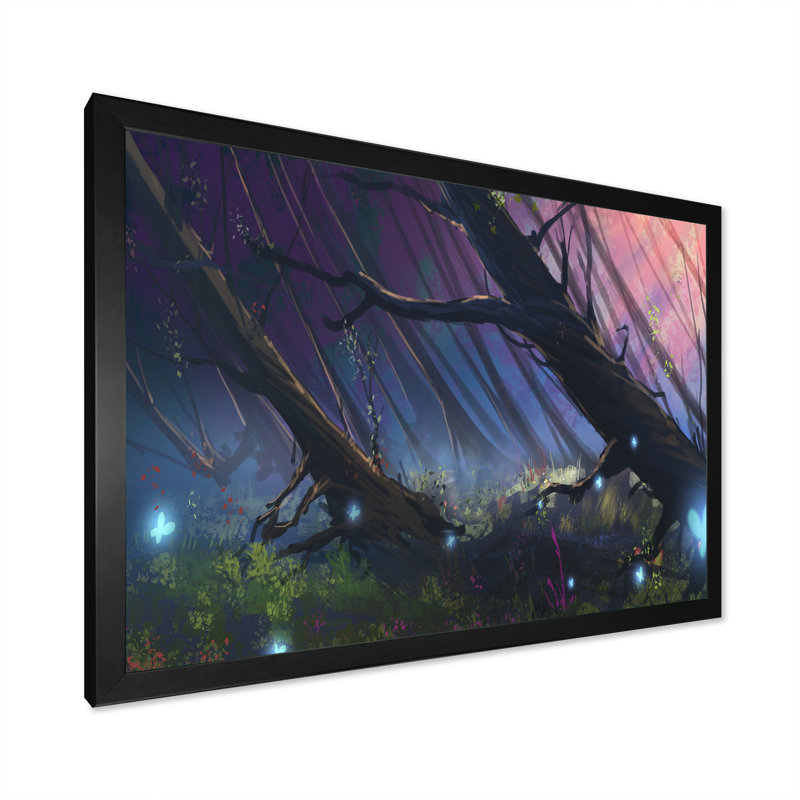 «Video Forest Magic Forest», reproduction encadrée sur toile, Cadre noir, H 8 po x l 12 po x P 1 po