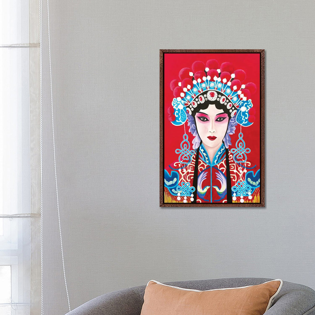 Chinese Opera Lady von Sally B - Galerie-verpackte Leinwand Giclée