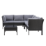 Ensemble de conversation modulaire en rotin 6 pièces avec coussins Flintville