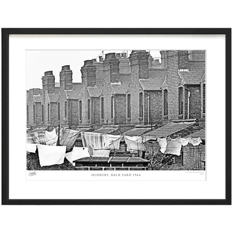 Oldbury, Back Yard 1964 - Single Picture Frame Print, 40cm H x 50cm W x 2.3cm D