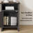 Side Table Set of 2, 16'' W Rustic Wood End Table with Barn Door and Open Shelf for Living Room, Bedroom, Office