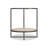 Harlow Glass Top Cross Legs End Table with Storage