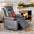 Adjustable Reclining Chair for Elderly with Cup Holders, Side Pockets, and USB Port-126936743