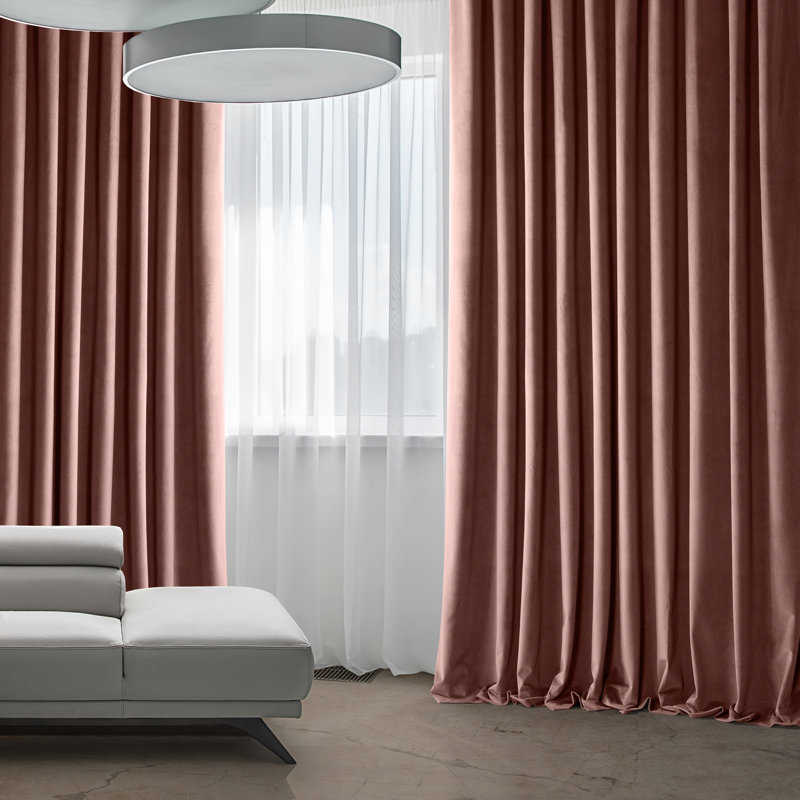 Matra Room Darkening Rod Pocket Single Curtain Panel, 50" W x 120" L, Dark Merlot
