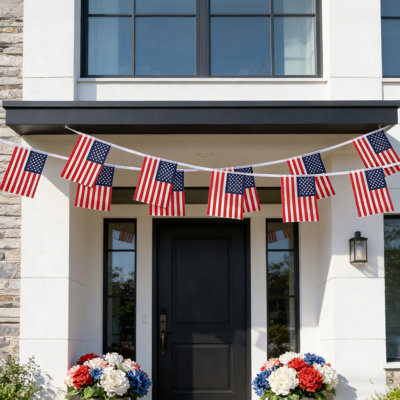 19.68ft Americans Flag Banners Small Mini Americans Flag Patriotic Decoration Suitable For July 4 Th Parties Classrooms Sporting Events