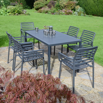 6 - Person Patio Dining Set with Square Table