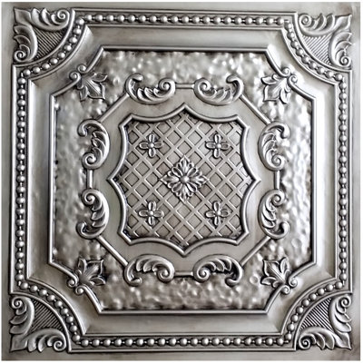 Drop in, Glue-up PVC Faux Tin Ceiling Tile, 10-Pack (40 sq.ft.)